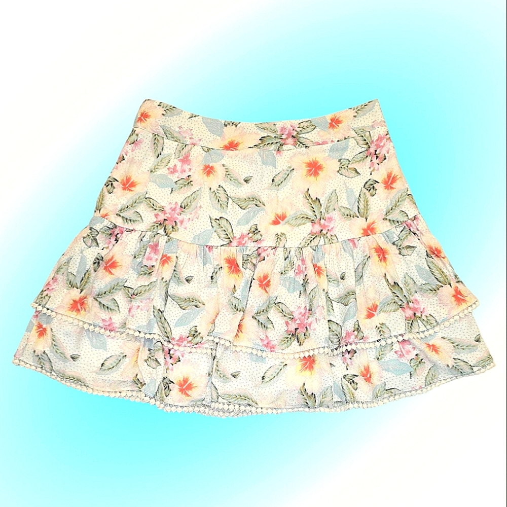 Willa Story Floral Tiered Eva Skirt